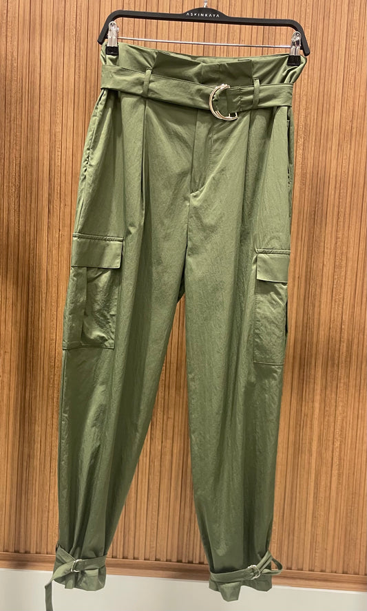 HAKİ PAÇASI ŞERİTLİ KARGO PANTOLON