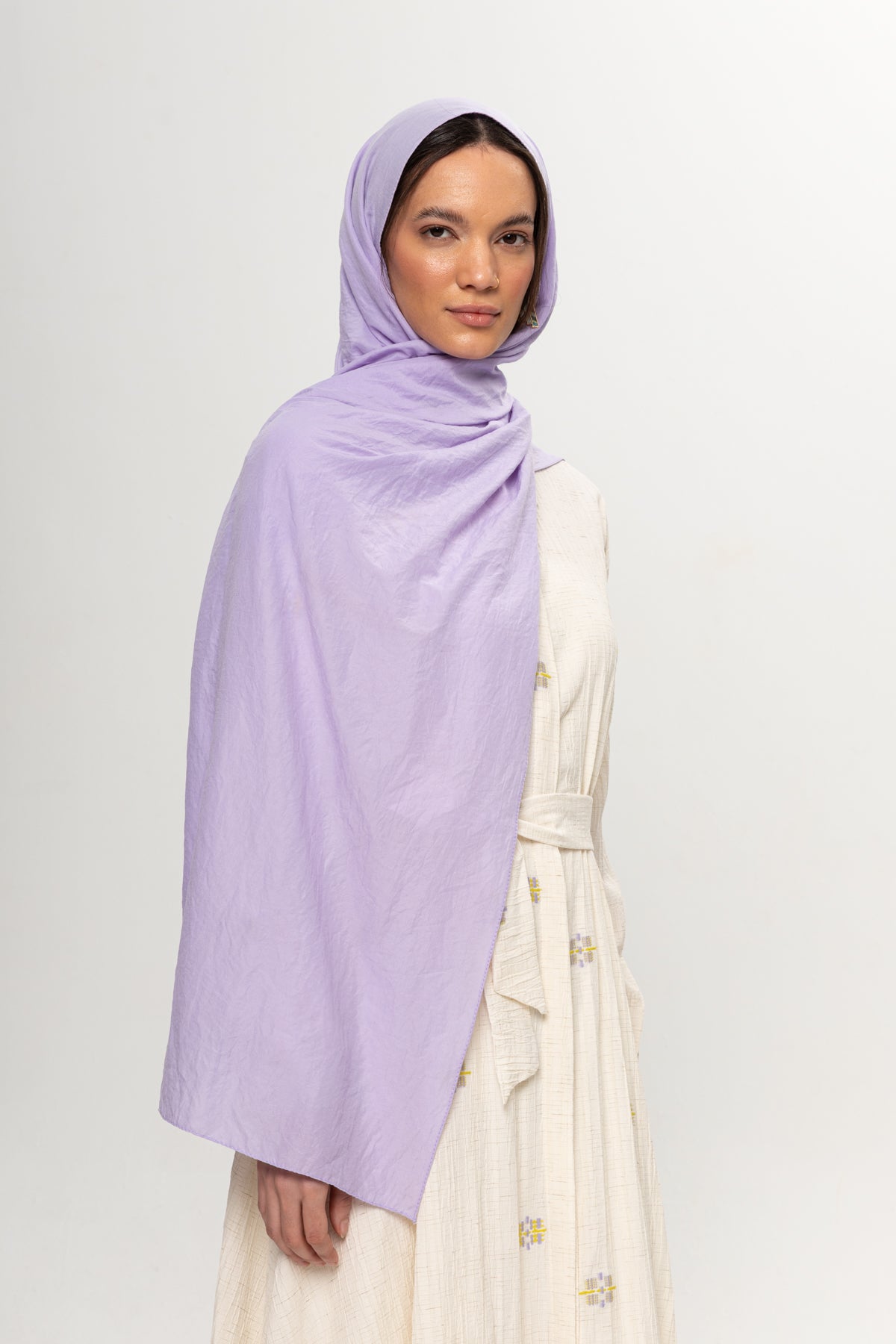 LİLA DÜZ RENK ŞAL