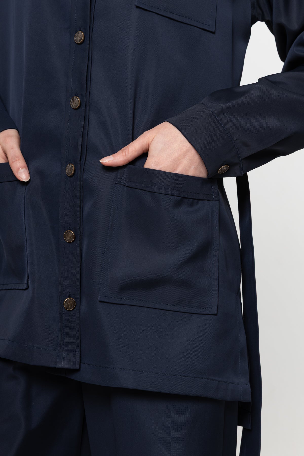 LACİVERT ÜÇ CEPLİ PANTOLON TAKIM