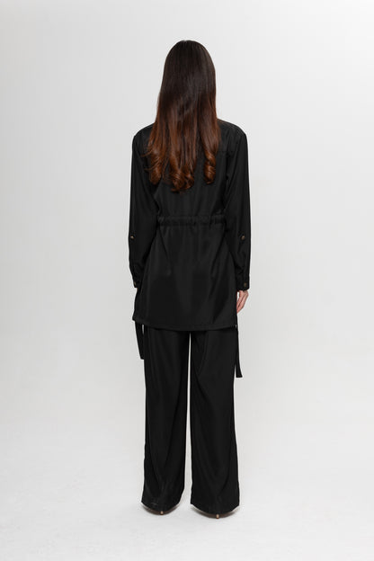 SİYAH  ÜÇ CEPLİ PANTOLON TAKIM