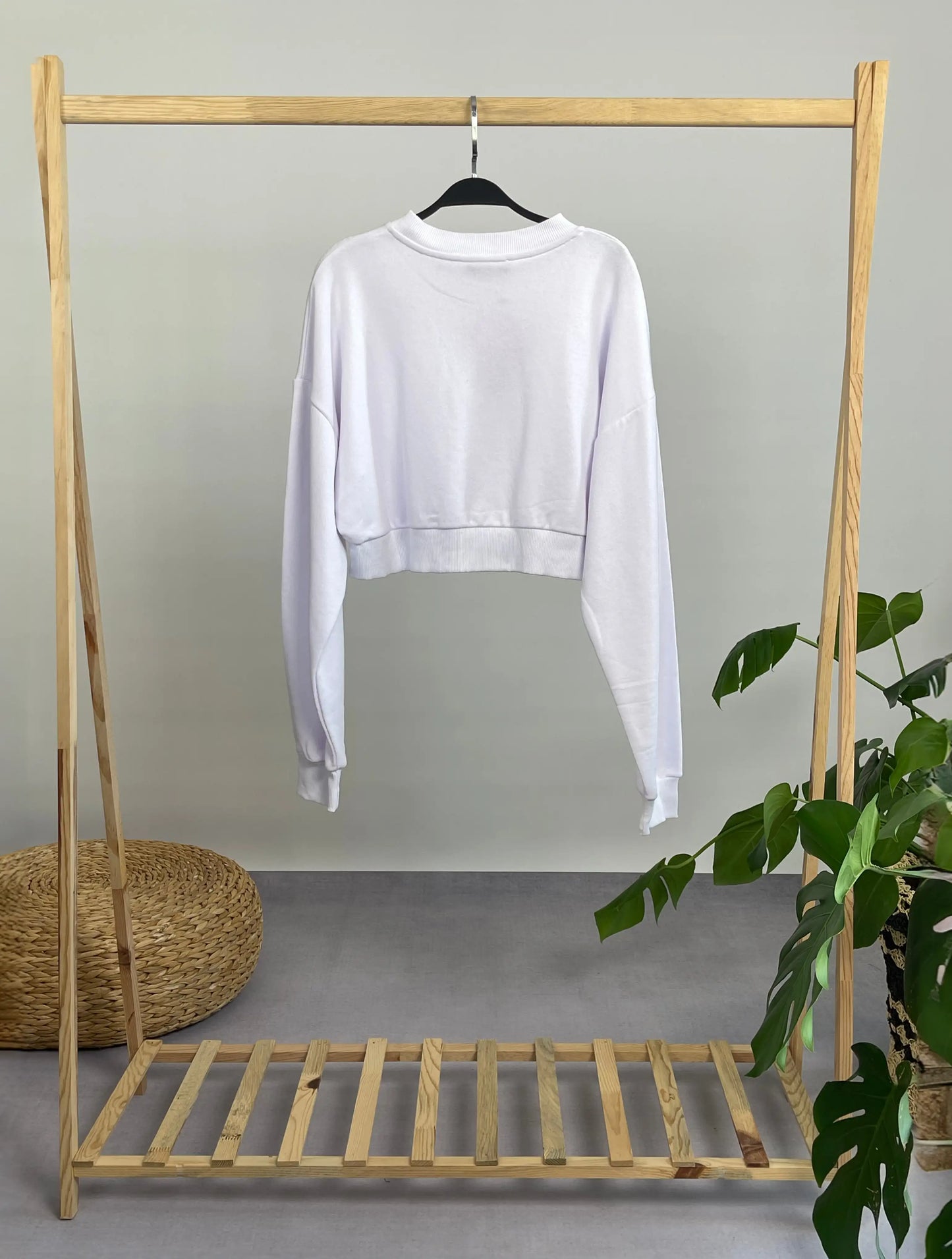 BEYAZ TAŞ DETAY CROP SWEATSHIRT - ASKINKAYA