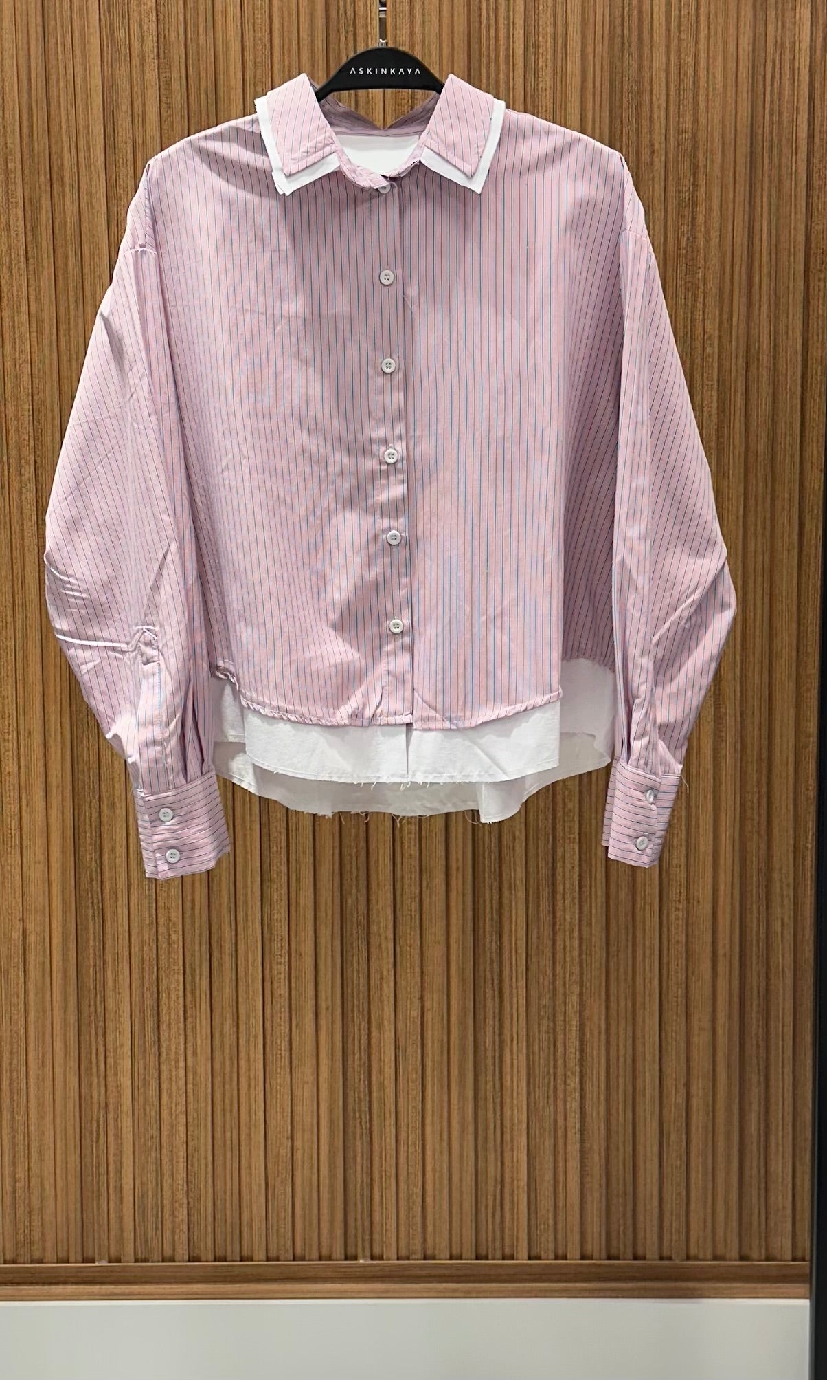 PEMBE ÇİZGİLİ GÖMLEK