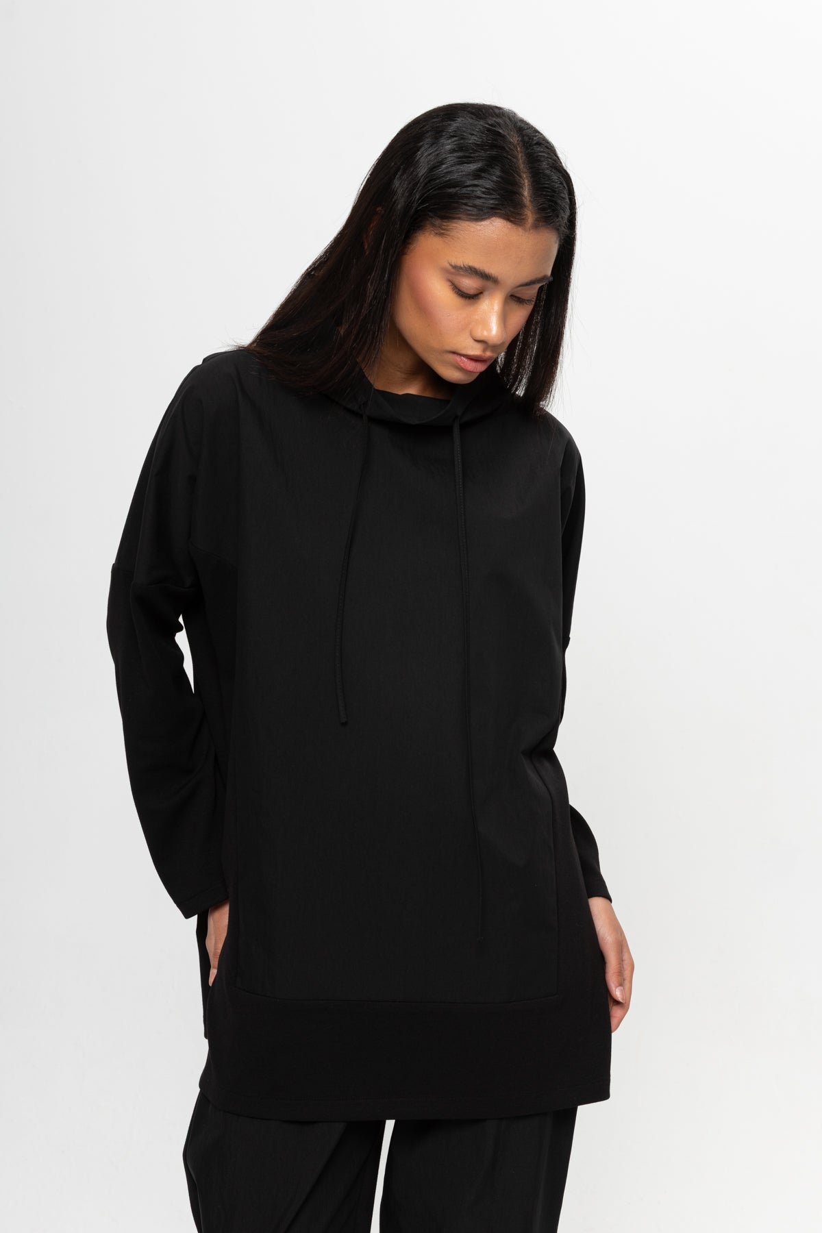 SİYAH DEGAJE YAKA PANTOLON TAKIM