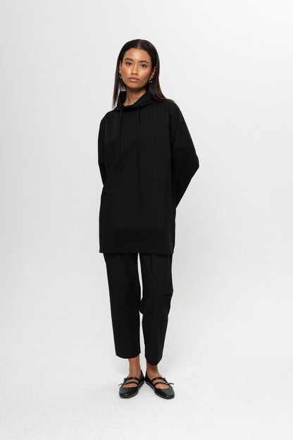 SİYAH DEGAJE YAKA PANTOLON TAKIM