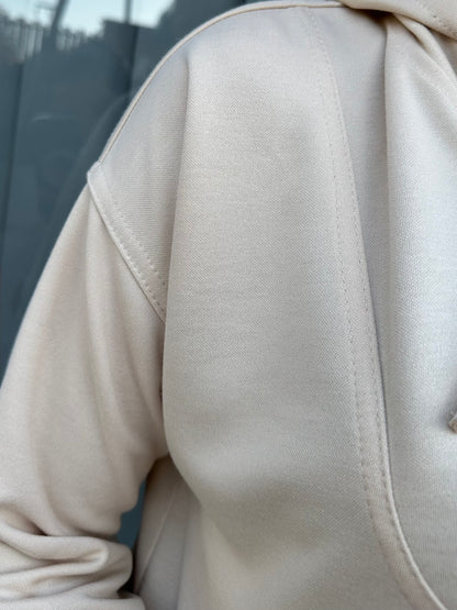 KREM ÖNDEN DÜĞMELİ İKİLİ TAKIM