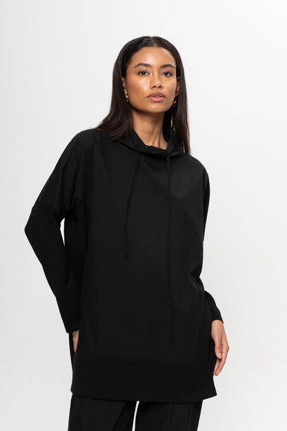 SİYAH DEGAJE YAKA PANTOLON TAKIM