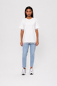 EKRU ETEK VE KOL UÇLARI DANTEL DETAY TİŞÖRT