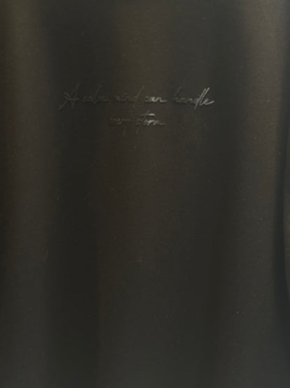 SİYAH  PARLAK TANATON BASKILI BASİC SWEAT