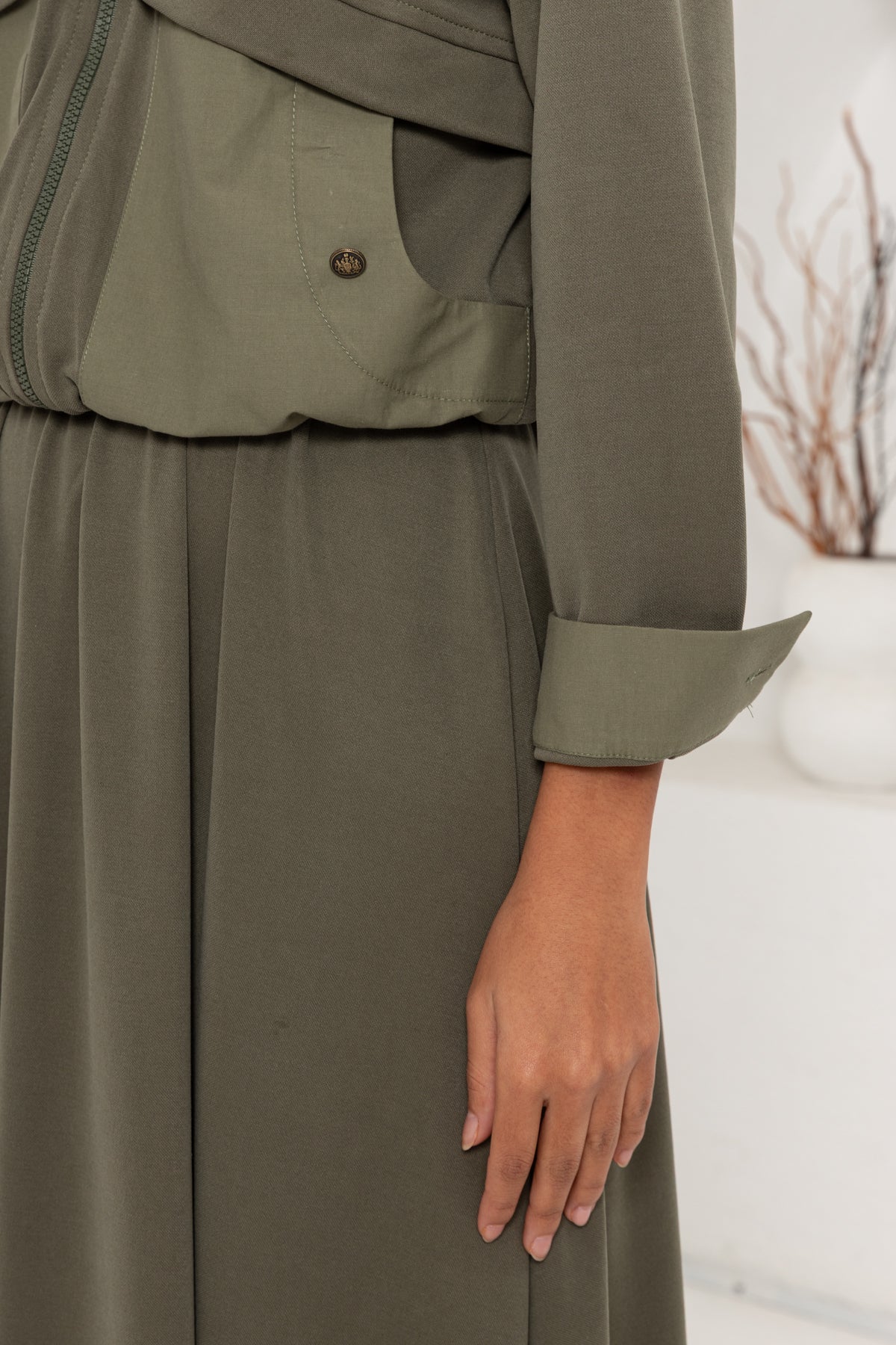 HAKİ OYSHO ÖNÜ PATLI ETEK TAKIM