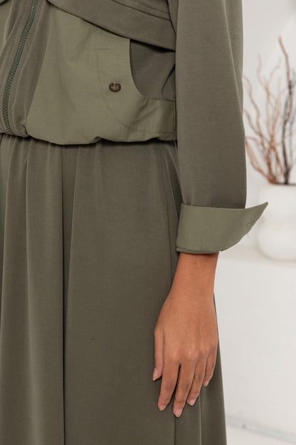 HAKİ OYSHO ÖNÜ PATLI ETEK TAKIM